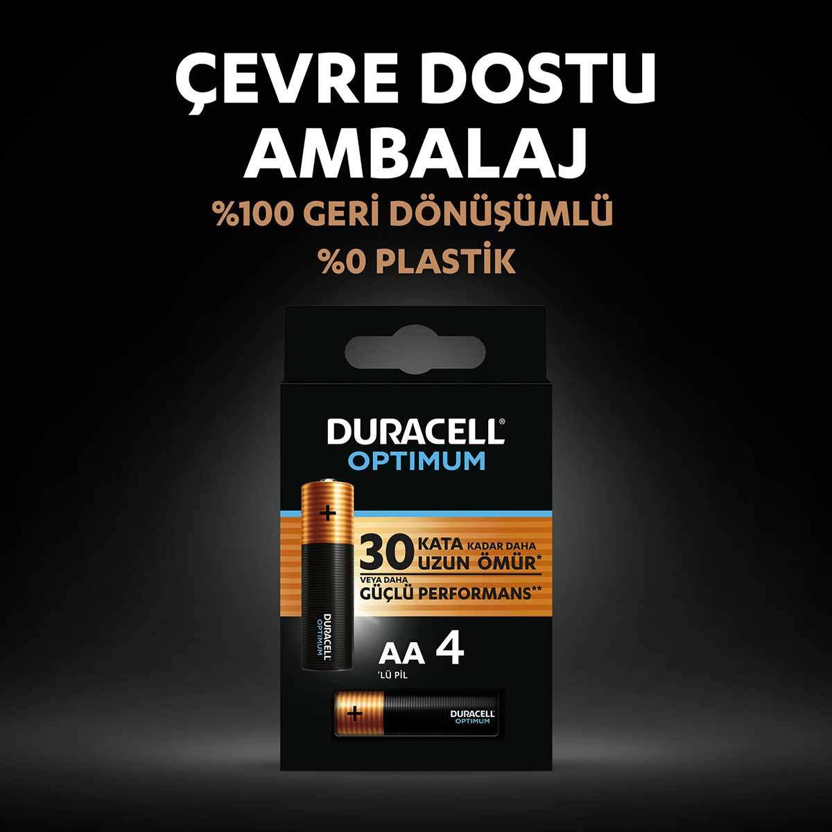 Duracell 4'Lü Optimum AA Kalem Pil - 6
