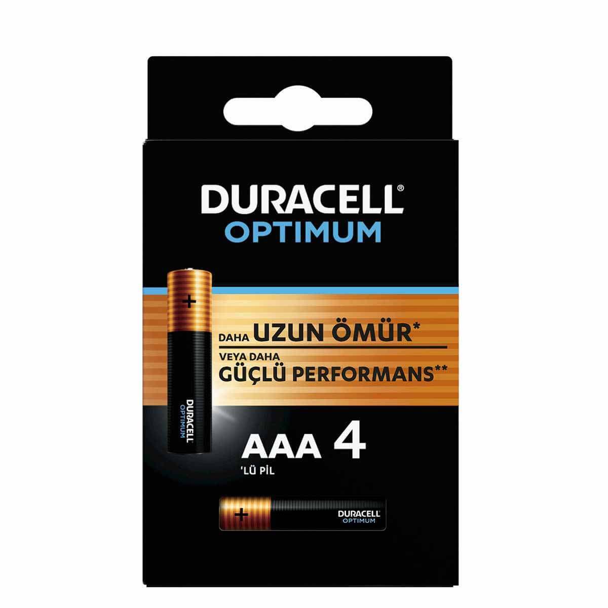 Duracell 4'Lü Optimum AAA Kalem Pil - 1