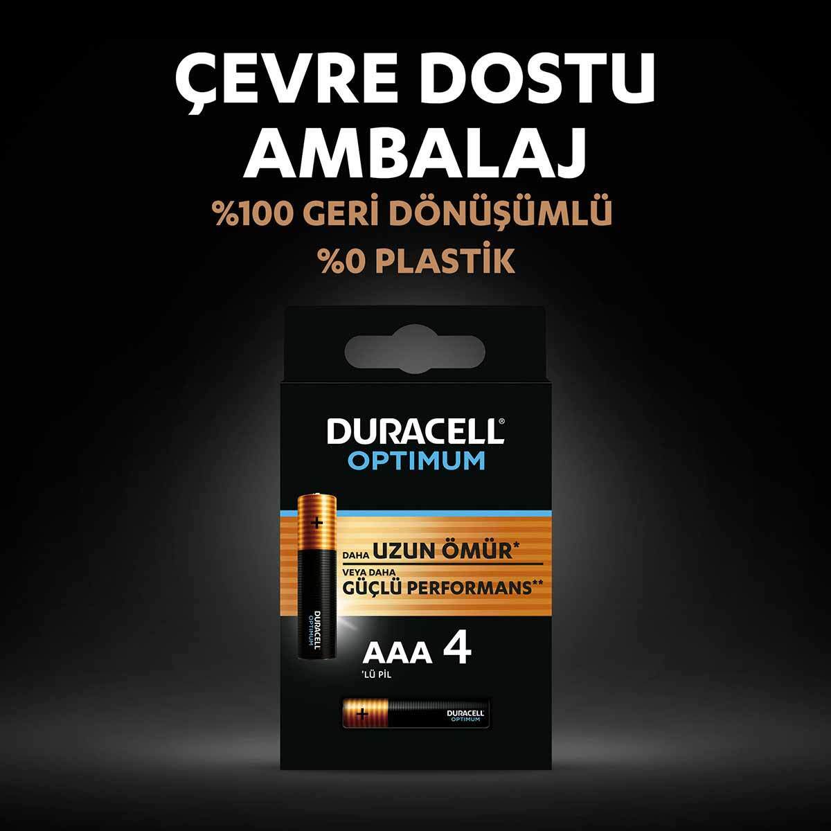 Duracell 4'Lü Optimum AAA Kalem Pil - 6