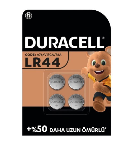 بطارية دوراسيل قلوية خاصة LR44، عبوة من 4 قطع، 1.5 فولت - Duracell