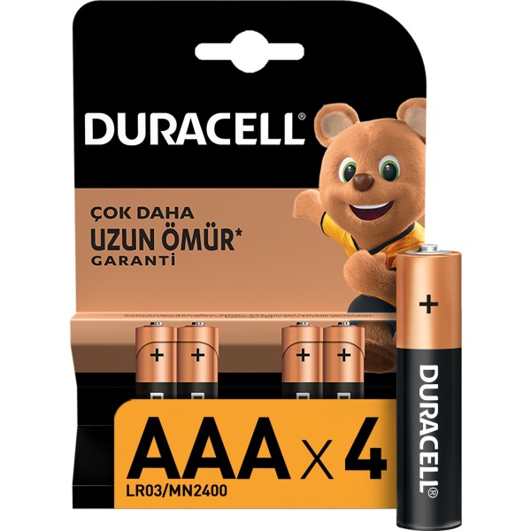 مجموعة بطاريات دوراسيل AAA رفيعة مكونة من 4 قطع - Duracell