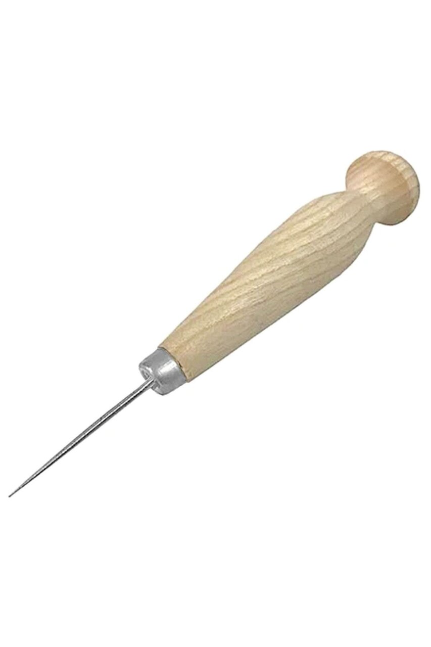 10 Cm Ahşap Saplı Biz Deri El Aleti - 1