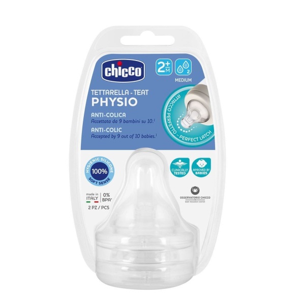 Chicco Well-Being 2'Li Biberon Emziği 2+ Ay - 1