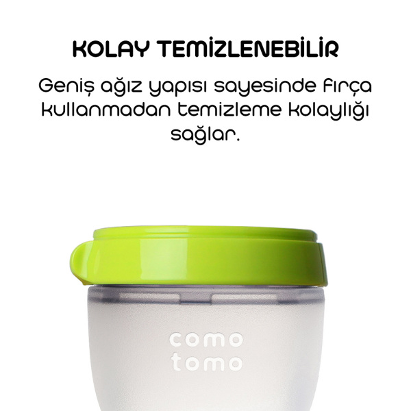 Comotomo Antikolik Silikon Biberon 150 ml 0-3 Ay Yeşil - 5