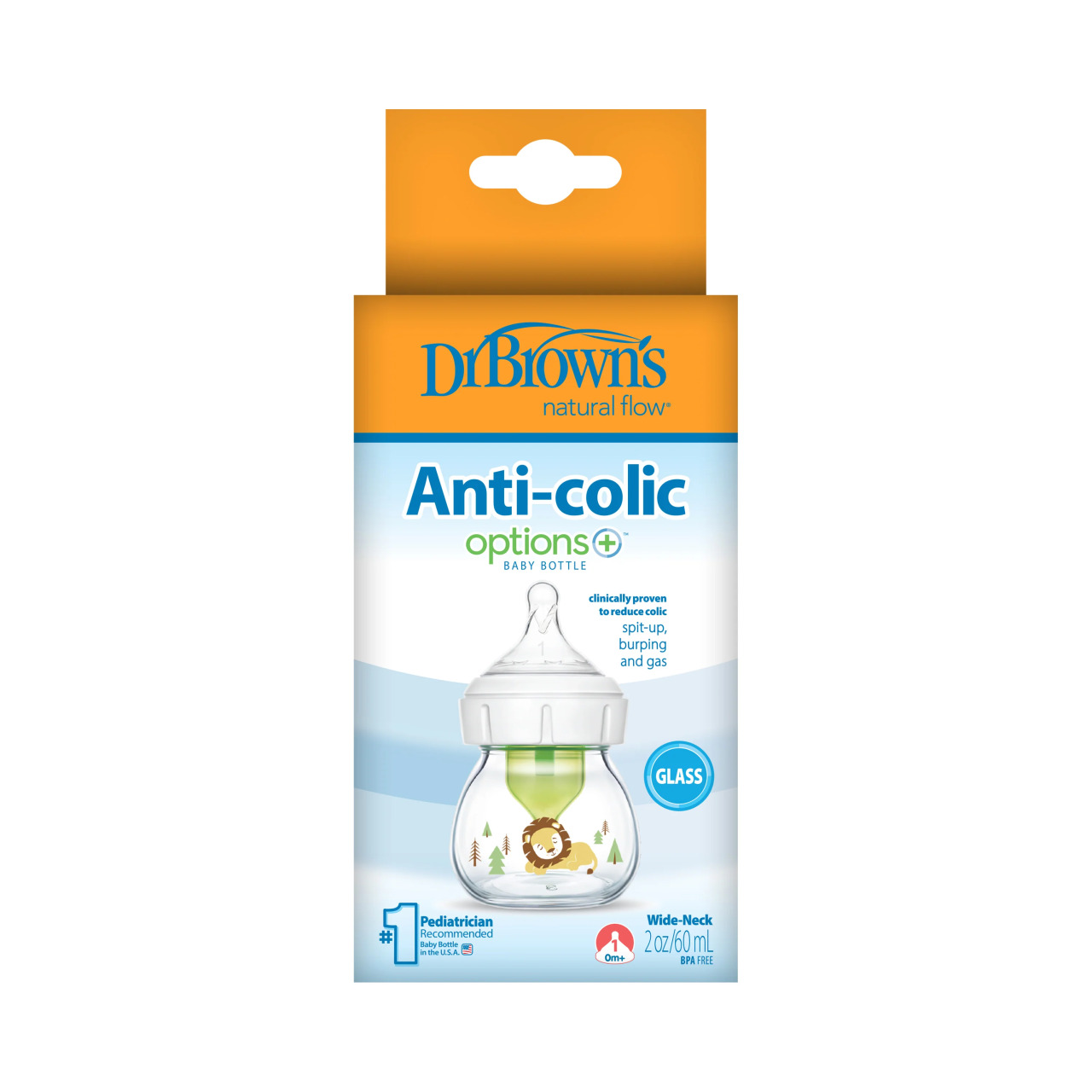 Dr.Brown's Geniş Ağız Anti Kolik Options+ Cam Biberon 60 ml - 2