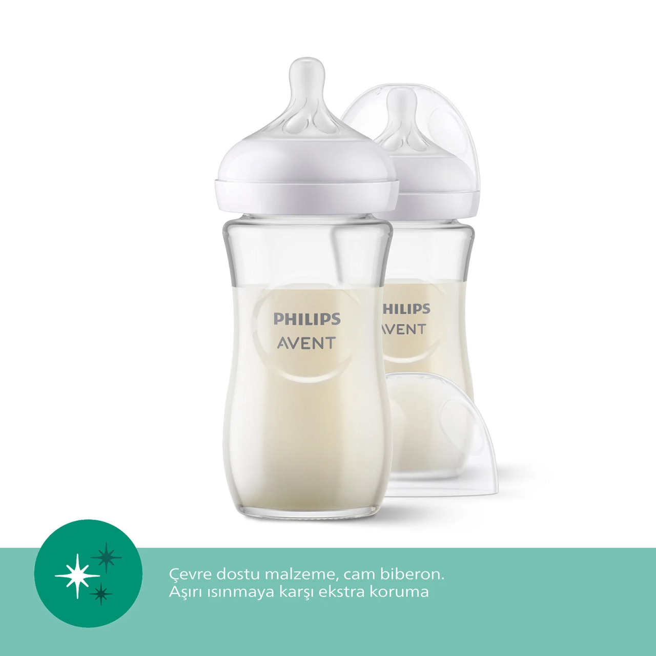 Philips Avent Natural Response Glass Baby Bottle 120 ml 0+ Months - 3