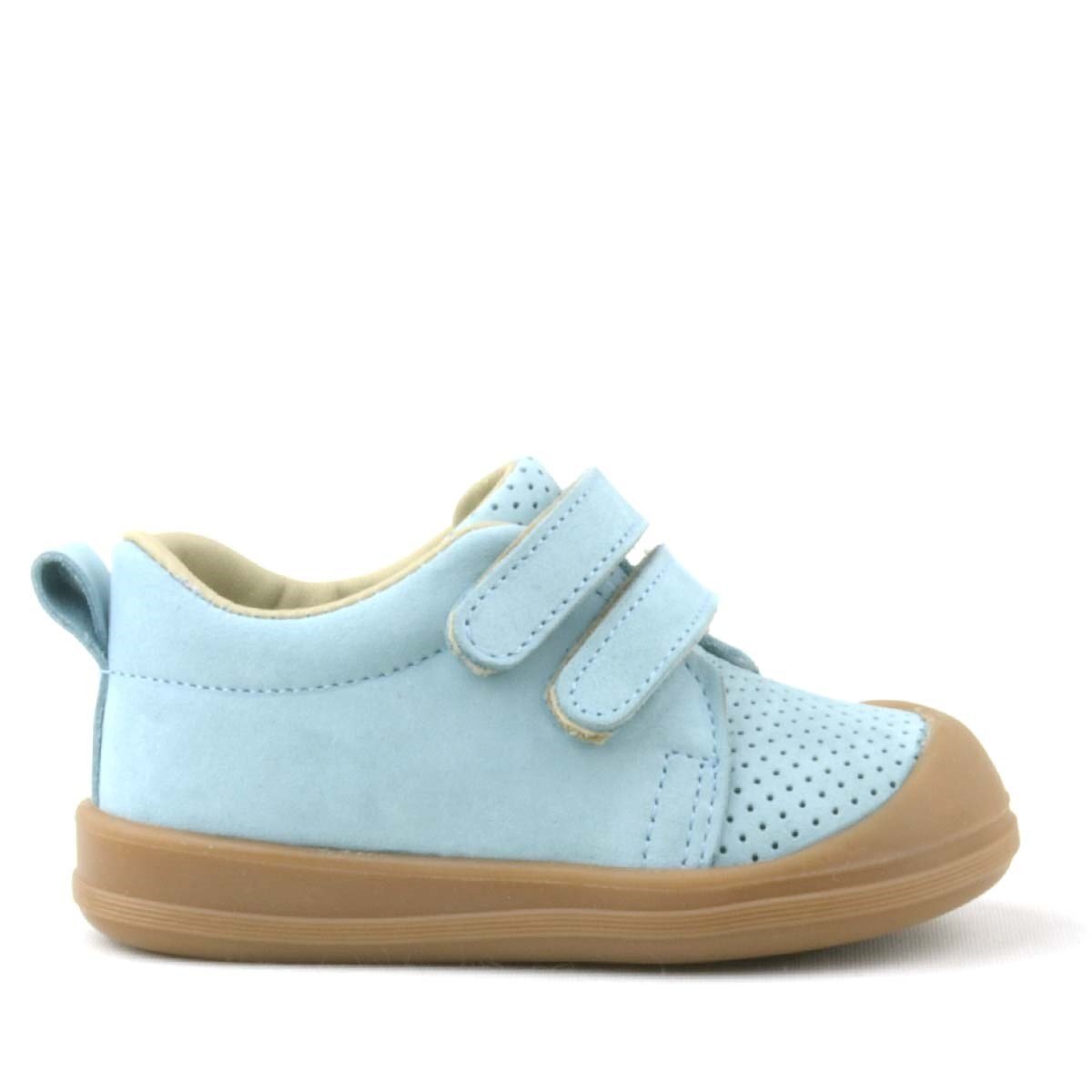 Rakerplus Sonic Hakiki Deri Mavi Cırtlı Anatomik Bebek Spor Ayakkabı Sneaker - 2