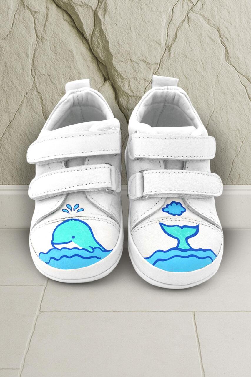 Rakerplus Tbons Özel Tasarım Scrat Hakiki Deri Beyaz İlk Adım Ayakkabısı - 1