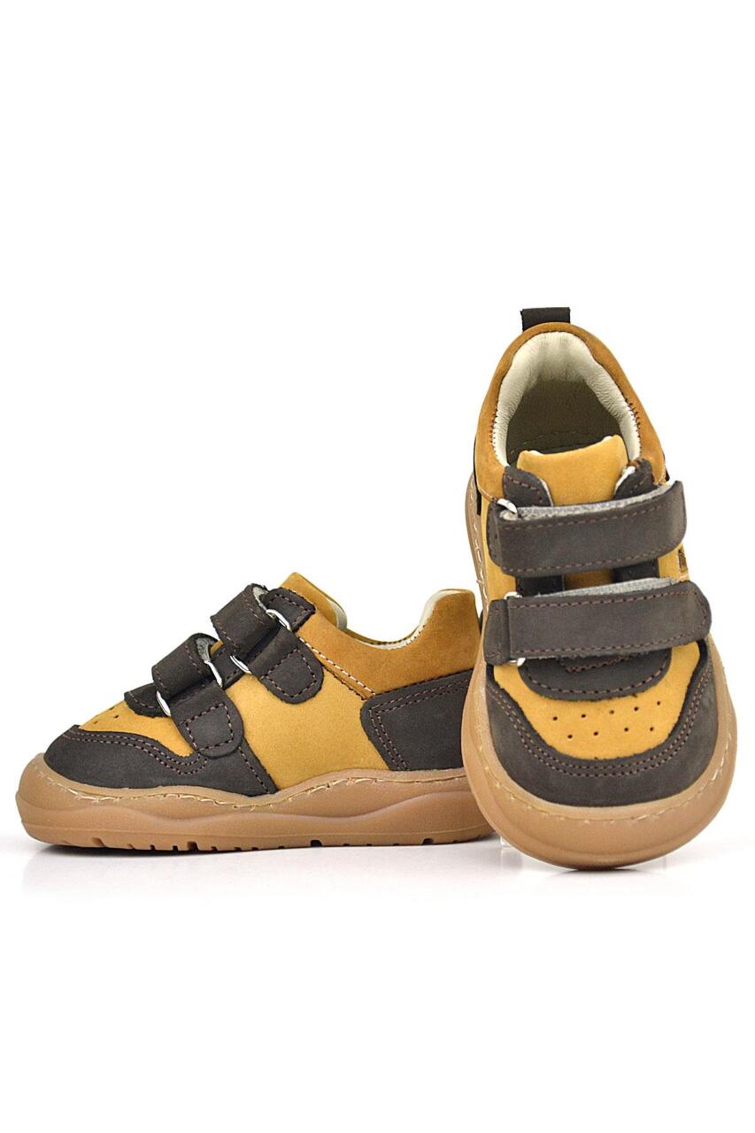 Rakerplus Schaggy Hakiki Deri Kahve Taba Cırtlı Bebek Spor Ayakkabı - 6