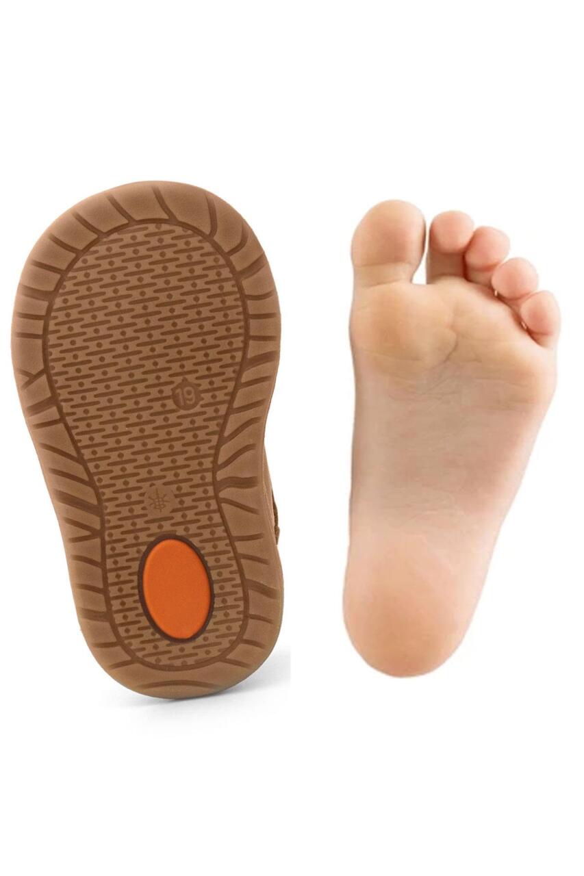 Rakerplus Schaggy Hakiki Deri Kahverengi Bebek Spor Ayakkabı - 7