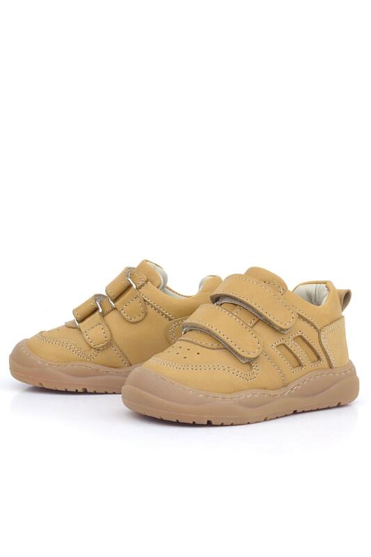 Rakerplus Schaggy Hakiki Deri Taba Cırtlı Bebek Spor Ayakkabı - 4