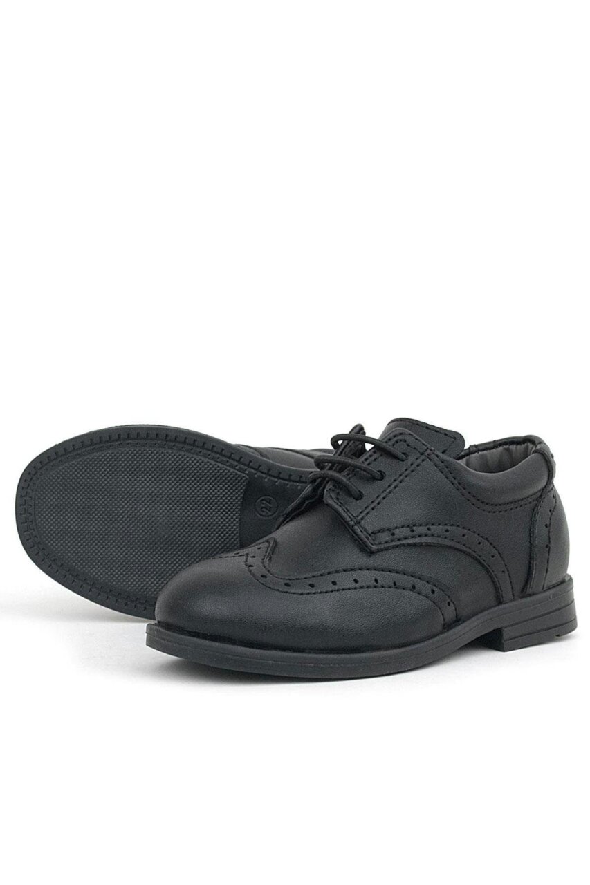 Rakerplus Titan Siyah Mat Bağcıklı Erkek Bebek Ayakkabı - 5