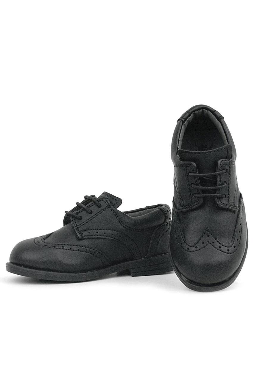 Rakerplus Titan Siyah Mat Bağcıklı Erkek Bebek Ayakkabı - 6