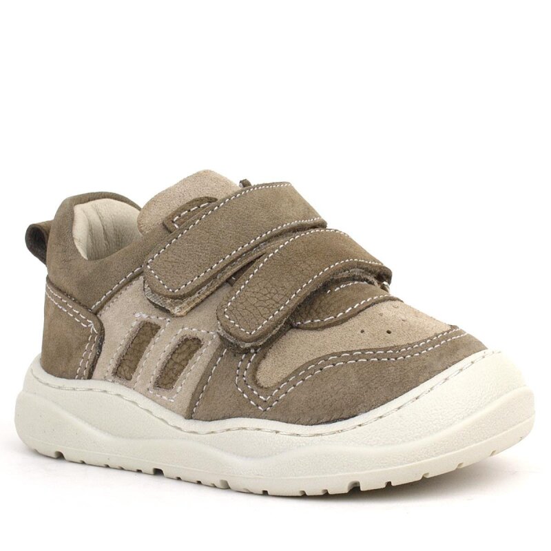 Rakerplus Schaggy Hakiki Deri Kum Krem Bebek Spor Ayakkabı - Rakerplus