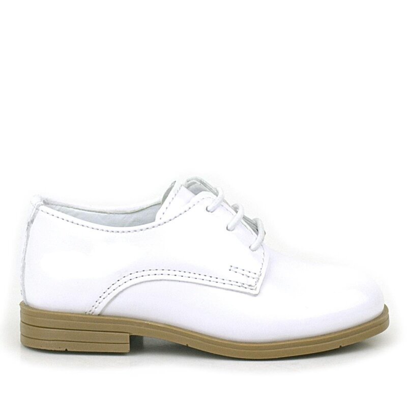 Rakerplus Beyaz Rugan Bağcıklı Oxford Çocuk Klasik Ayakkabısı - 2