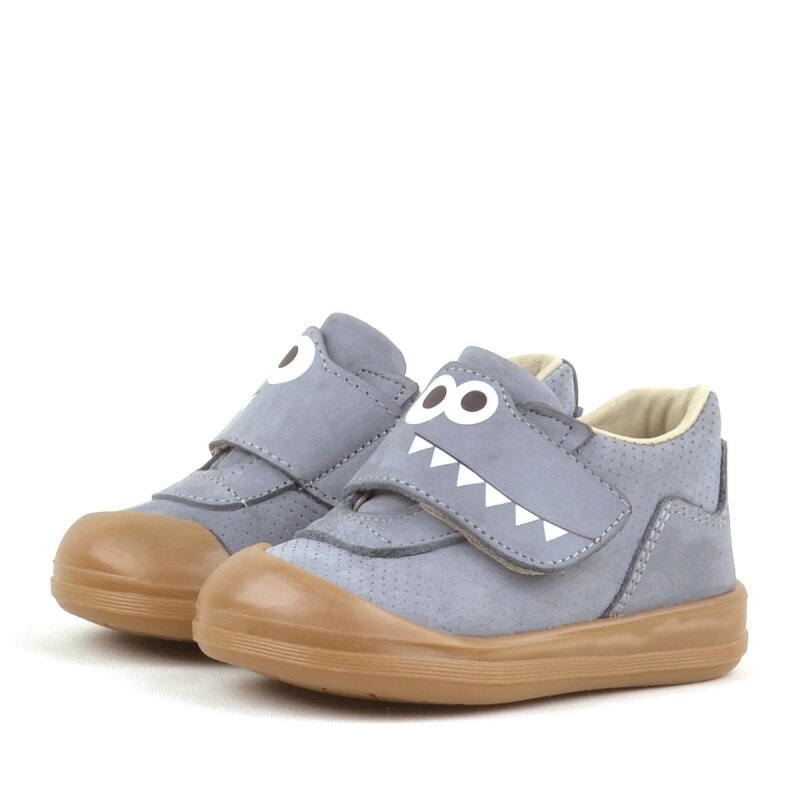 Rakerplus Dino Hakiki Deri Gri Yüksek Bilekli Bebek Ayakkabı - 4