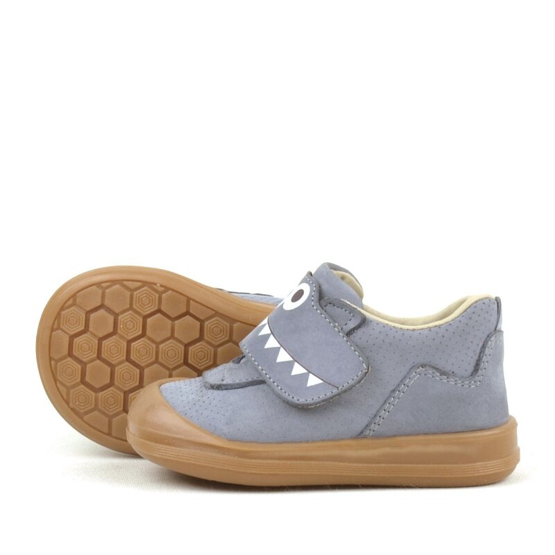 Rakerplus Dino Hakiki Deri Gri Yüksek Bilekli Bebek Ayakkabı - 6