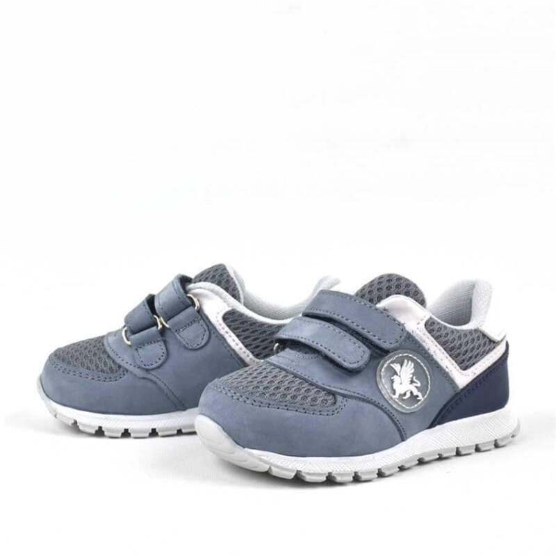 Rakerplus Hakiki Deri Gri Cırtlı Erkek Bebek Spor Ayakkabı - 3