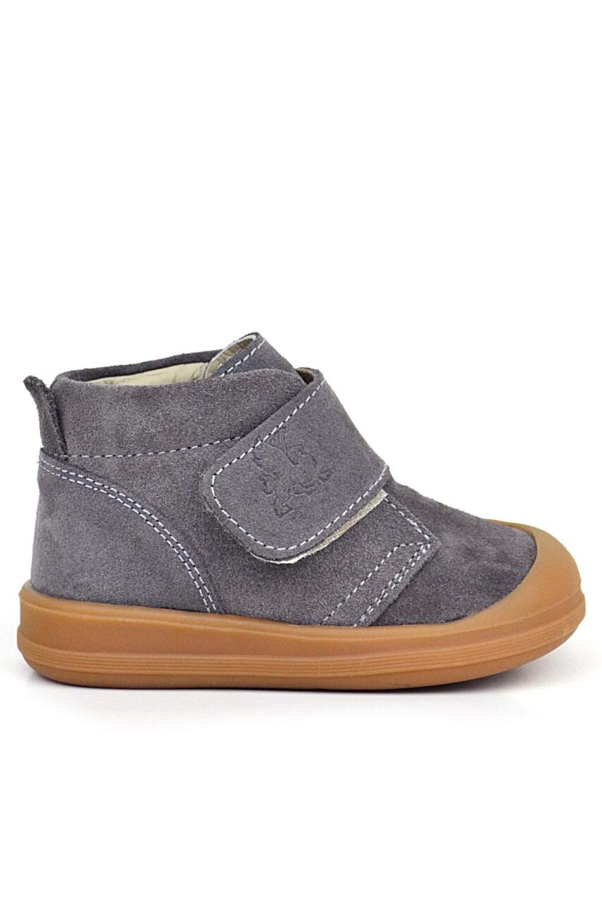 Rakerplus Yoohoo Hakiki Deri Koyu Gri Cırtlı Unisex Bebek Bot - 2