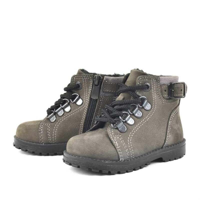 Rakerplus Griffon Hakiki Deri Fermuarlı Kışlık Unisex Çocuk Bot - 3