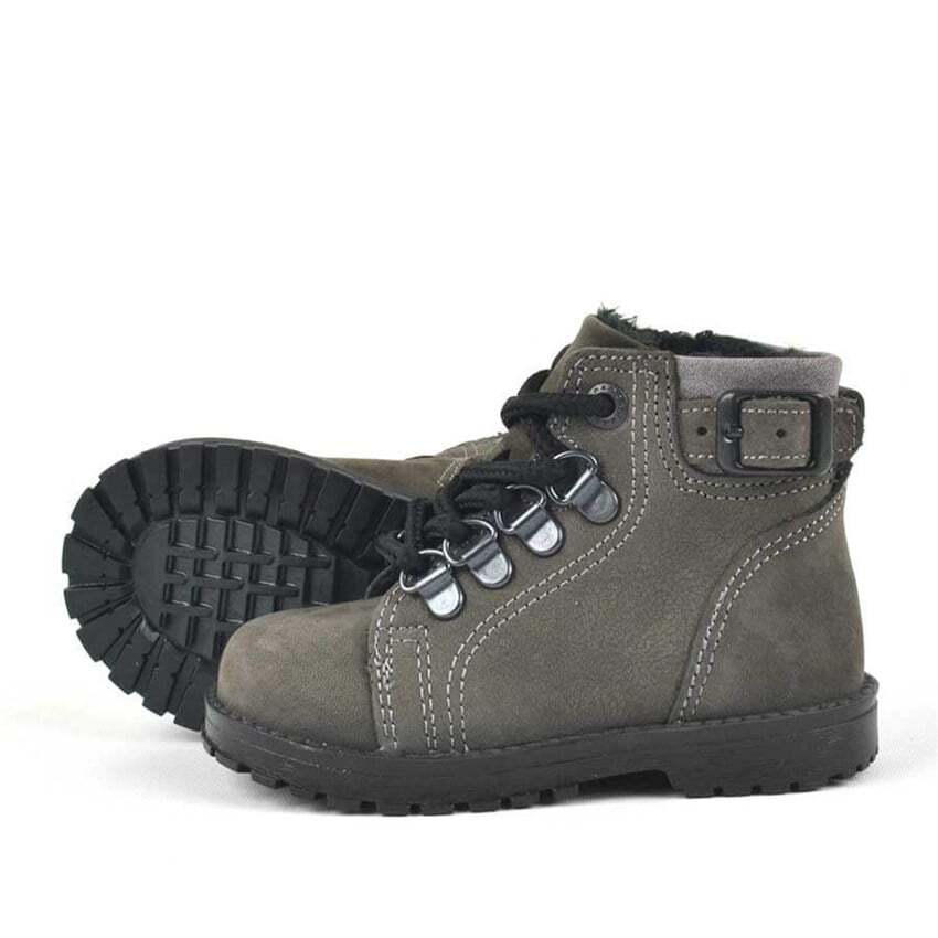 Rakerplus Griffon Hakiki Deri Fermuarlı Kışlık Unisex Çocuk Bot - 4