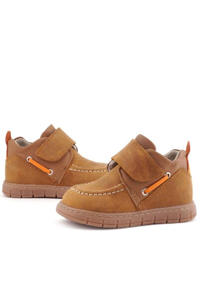 Rakerplus Hakiki Deri Taba Turuncu Cırt Cırtlı Bebek Bot - 7