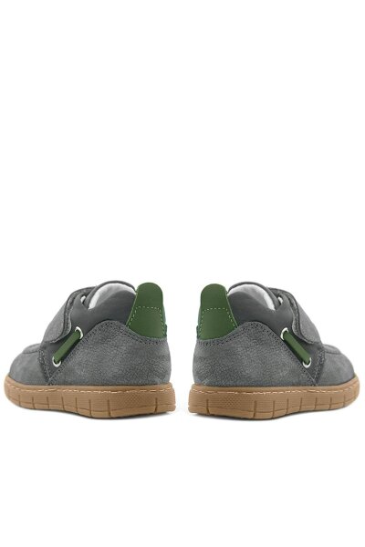 Rakerplus Hakiki Deri Gri Yeşil Cırt Cırtlı Bebek Bot - 9