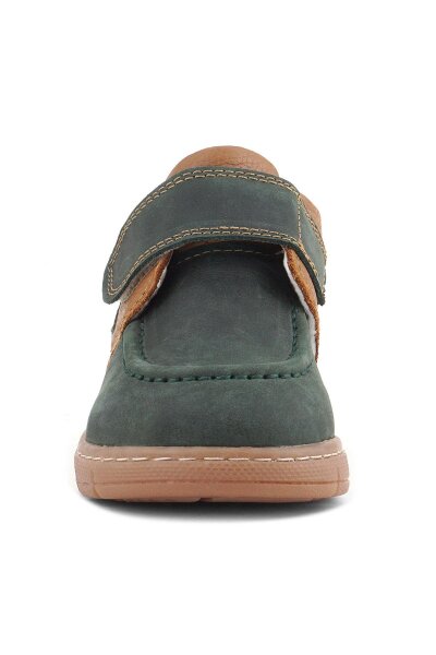 Rakerplus Hakiki Deri Yeşil Kahve Cırt Cırtlı Bebek Bot - 31