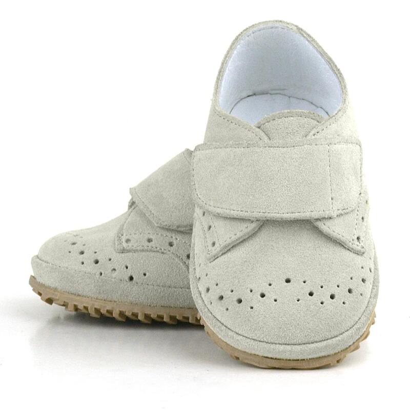 Hakiki Deri Bej Nubuk Cırtlı Bebek Patik Ayakkabı - 7