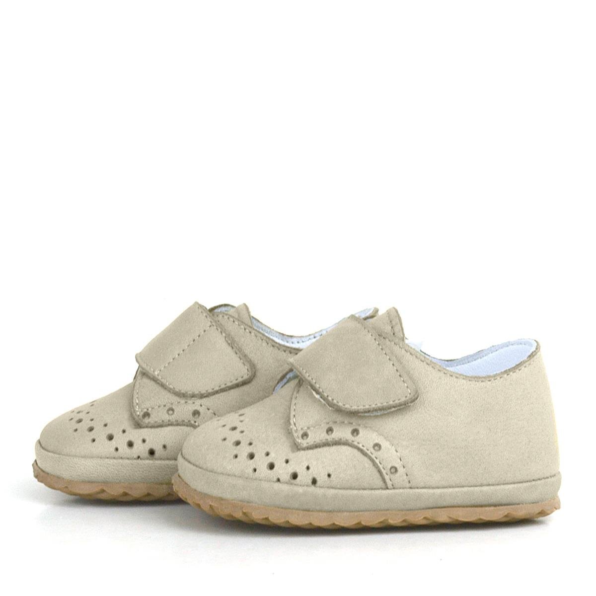 Hakiki Deri Vizon Cırtlı Bebek Patik Ayakkabı - 5