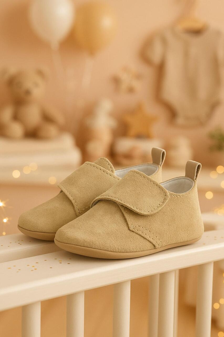 Booba Hakiki Deri Vizon Cırtlı Bebek Patik - 1