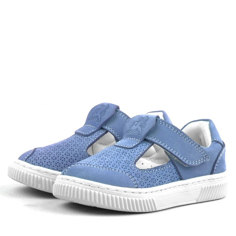 Rakerplus Bheem Hakiki Deri Mavi Cırtlı Bebek Sneaker Sandalet - 3