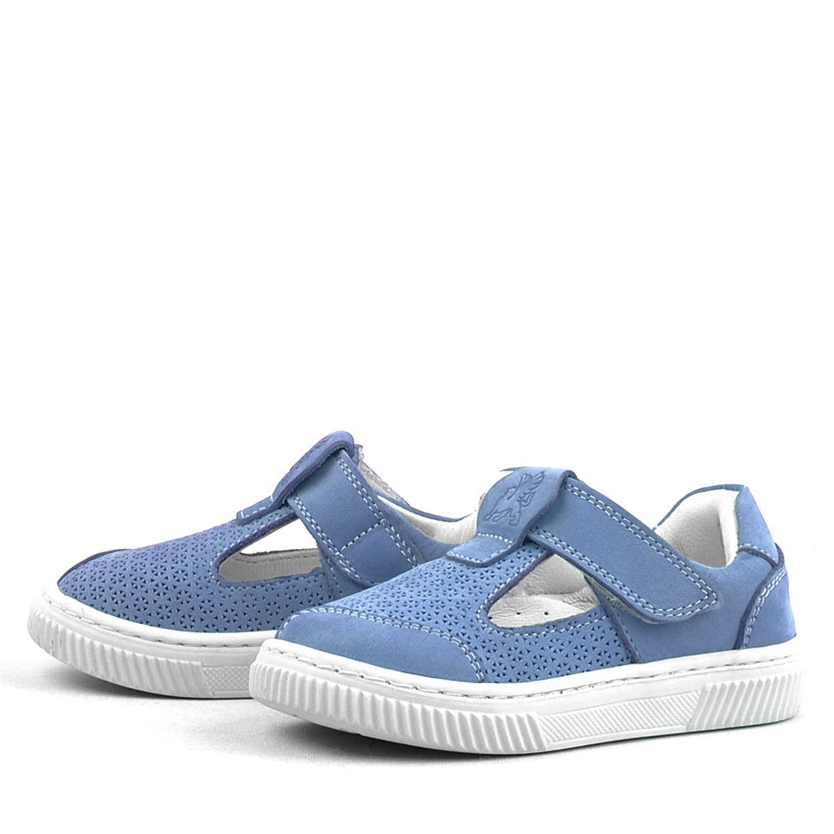 Rakerplus Bheem Hakiki Deri Mavi Cırtlı Bebek Sneaker Sandalet - 4