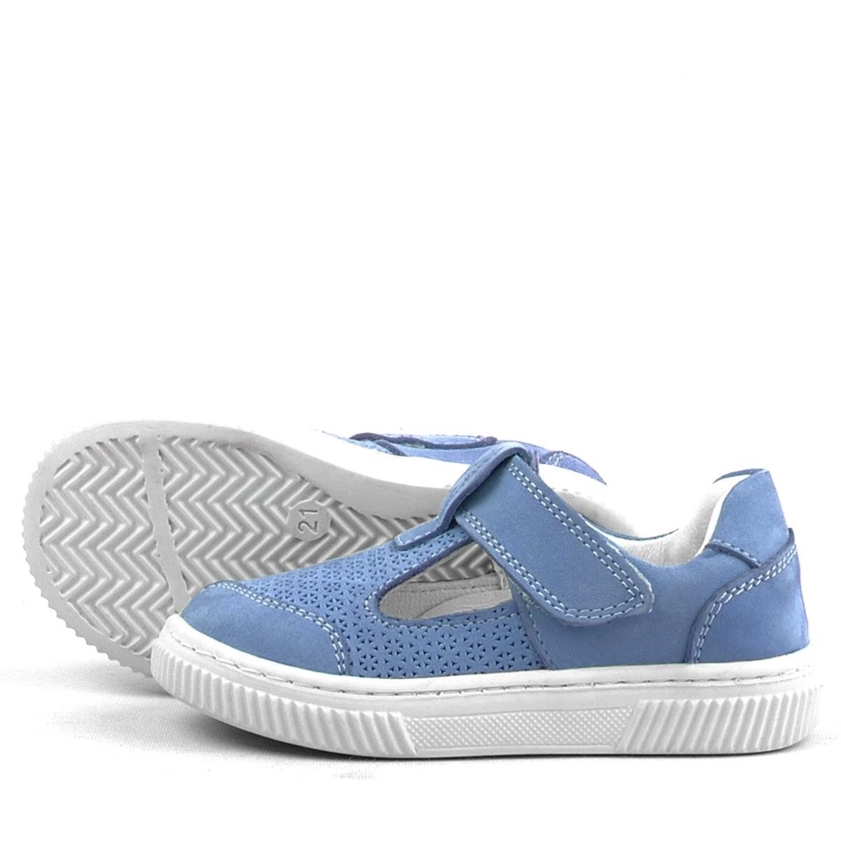 Rakerplus Bheem Hakiki Deri Mavi Cırtlı Bebek Sneaker Sandalet - 5