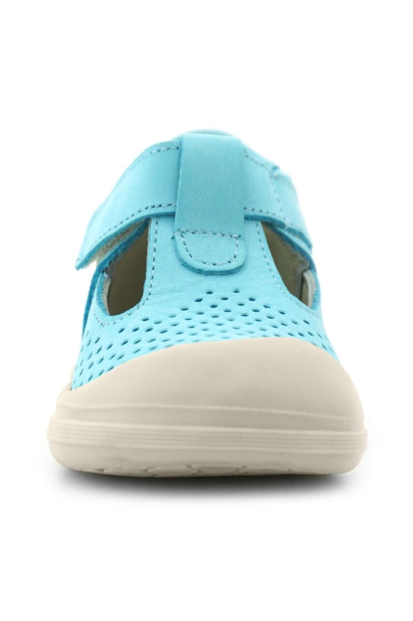 Rakerplus Shaun Hakiki Deri Mavi Beyaz Cırtlı Anatomik Bebek Sandalet - 4