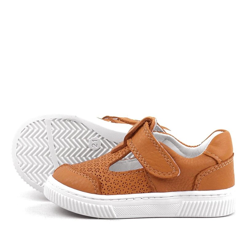 Rakerplus Bheem Hakiki Deri Turuncu Cırtlı Bebek Sneaker Sandalet - 6
