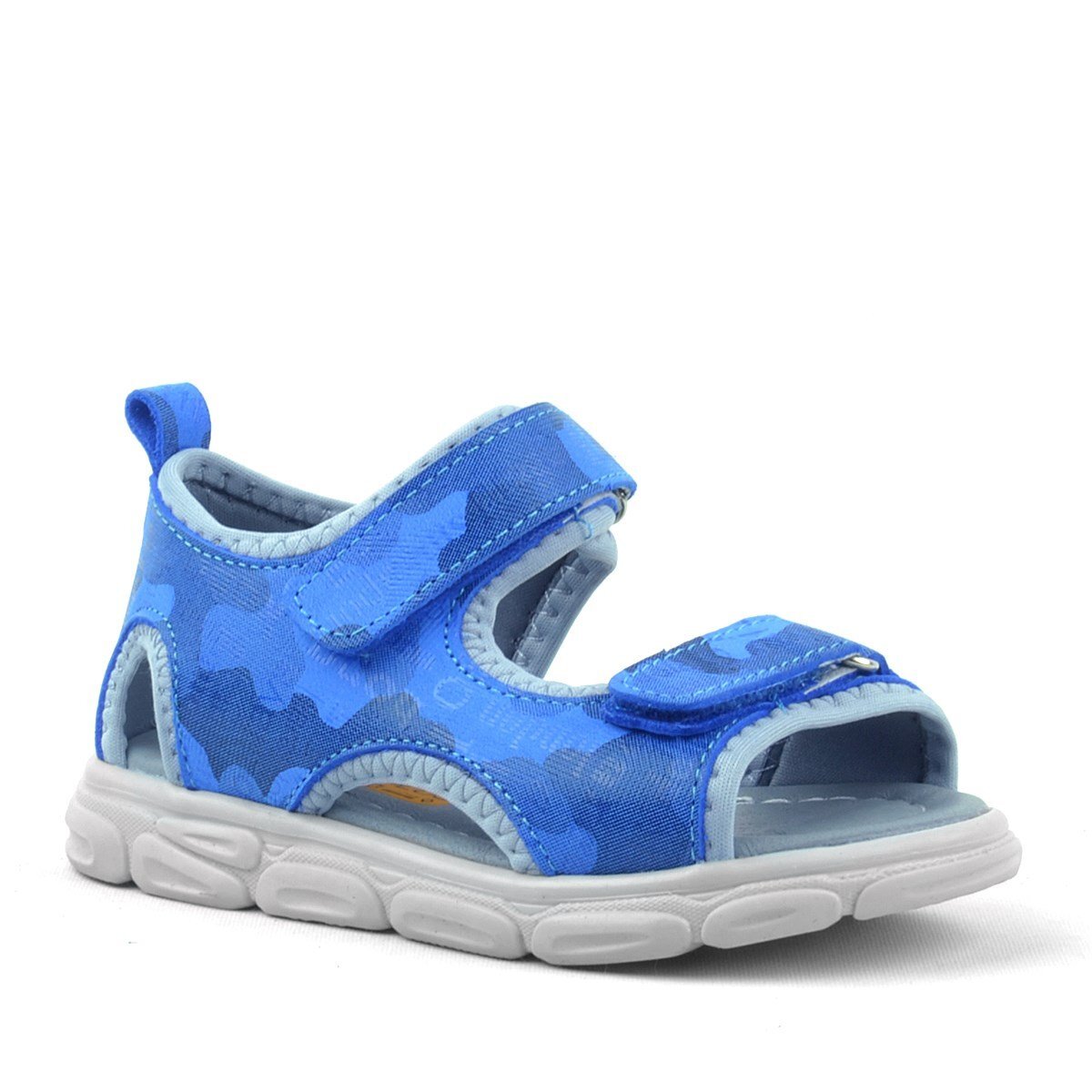 Rakerplus Wisps Hakiki Deri Mavi Kamuflaj Bebek Sandalet - 1