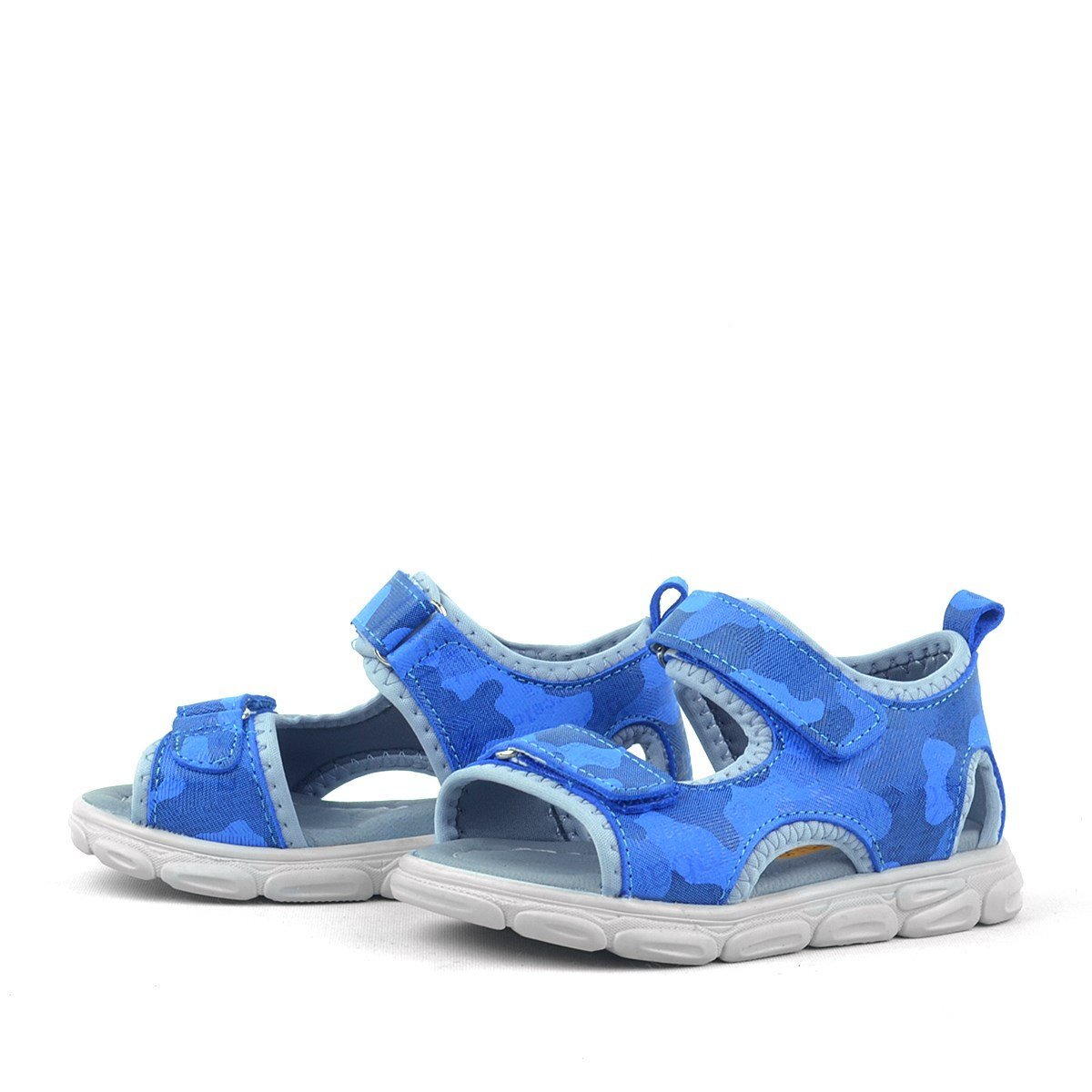 Rakerplus Wisps Hakiki Deri Mavi Kamuflaj Bebek Sandalet - 5