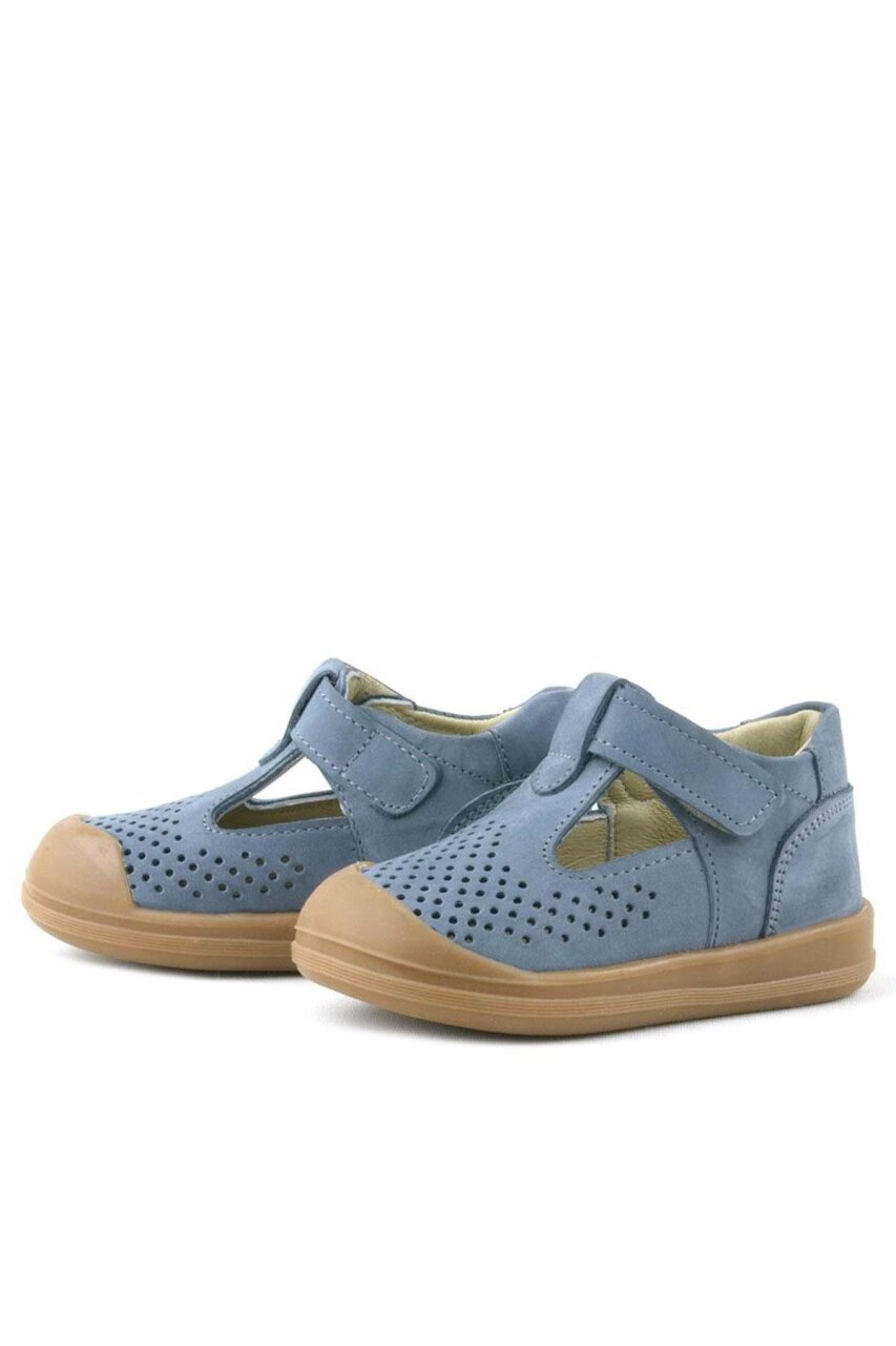 Rakerplus Shaun Hakiki Deri Gri Cırtlı Anatomik Bebek Sandalet - 5