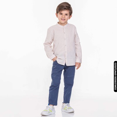 Erkek Çizgili Gömlek 4-8 Yaş 44532 Egml09026 - xo kids