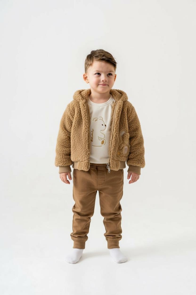 Erkek Çocuk Alt Üst Takım 9-24 Ay 16285 Camel - 1