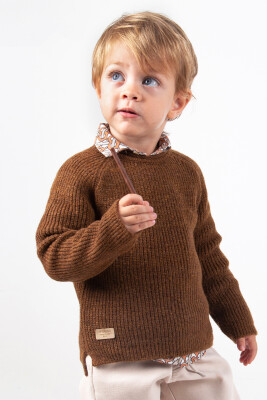 Şapkalı Erkek Çocuk Alt Üst Takım 6-24 Ay 422 Kahverengi - Bej - 2