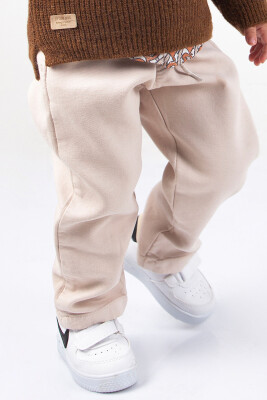 Şapkalı Erkek Çocuk Alt Üst Takım 6-24 Ay 422 Kahverengi - Bej - 3