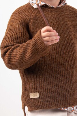 Şapkalı Erkek Çocuk Alt Üst Takım 6-24 Ay 422 Kahverengi - Bej - 4