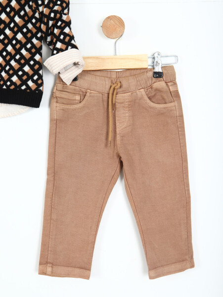 Şapkalı Erkek Çocuk Alt Üst Takım 6-24 Ay 410 Kahverengi - 3