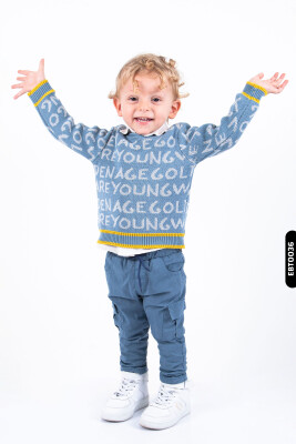 Erkek Bebek Alt Üst Takım 6-24 Ay 404 Mavi - 2