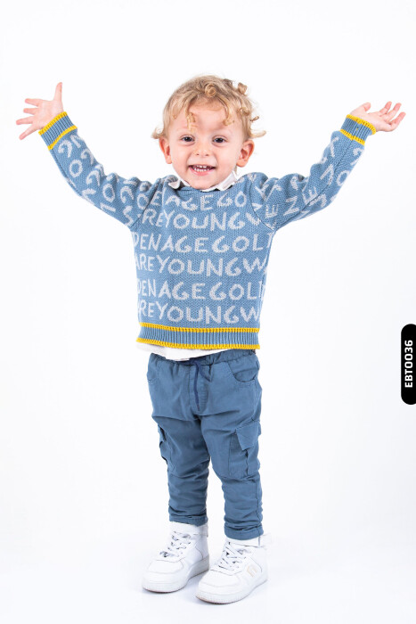 Erkek Bebek Alt Üst Takım 6-24 Ay 404 Mavi - 2