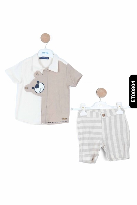 Erkek Çocuk Alt Üst Takım 3-12 Ay 6168 Bej - 1