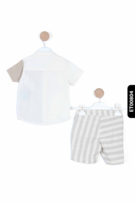 Erkek Çocuk Alt Üst Takım 3-12 Ay 6168 Bej - 2