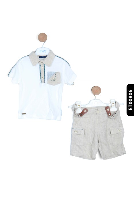Erkek Çocuk Alt Üst Takım 3-12 Ay 6169 Beyaz - 1